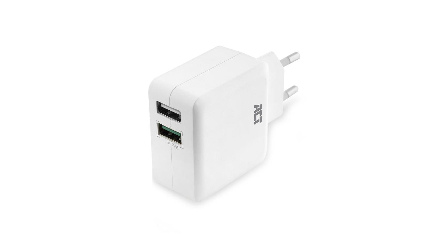 ACT 2-Poorts USB Lader 30W 
